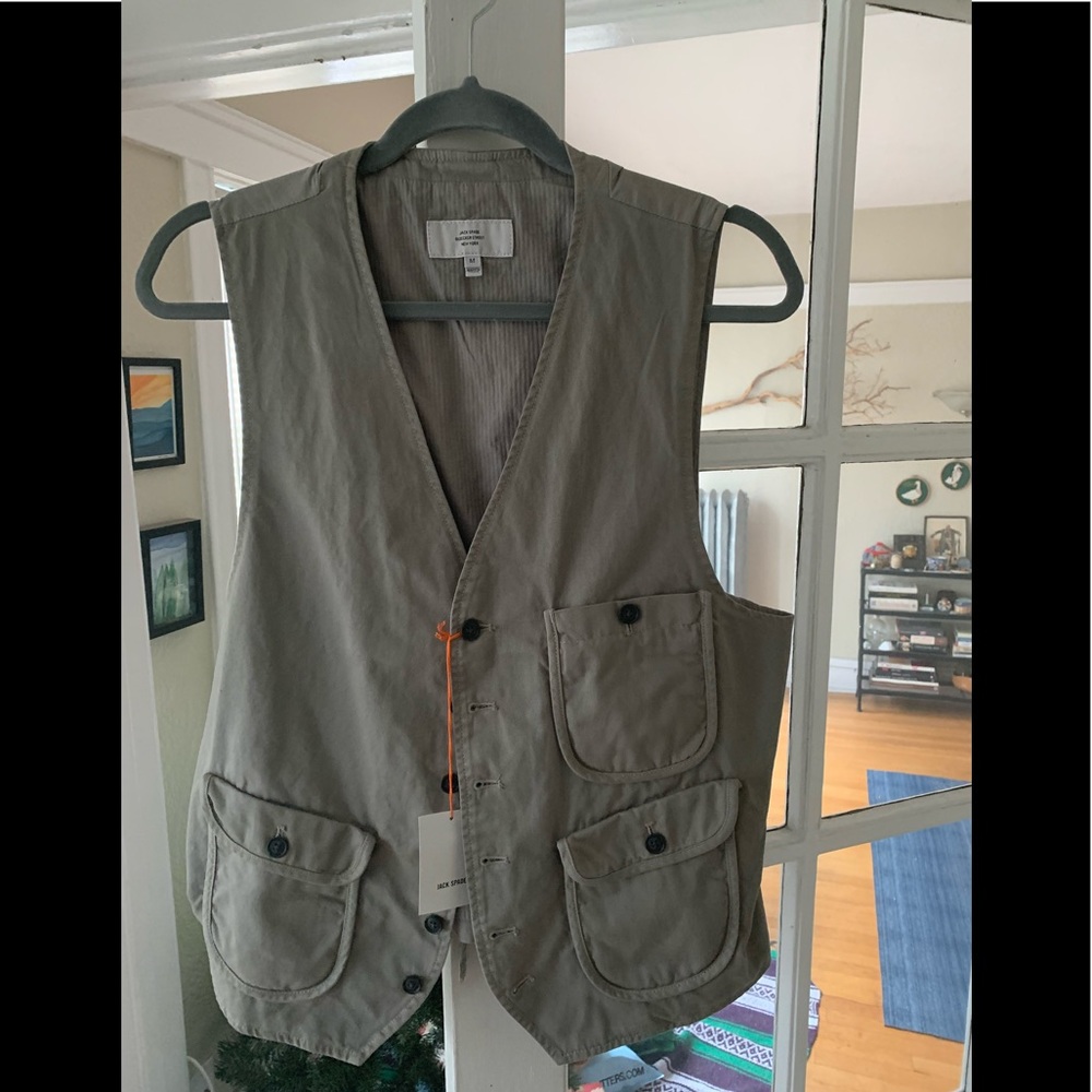 Jack Spade Kurt Twill Vest in Gray